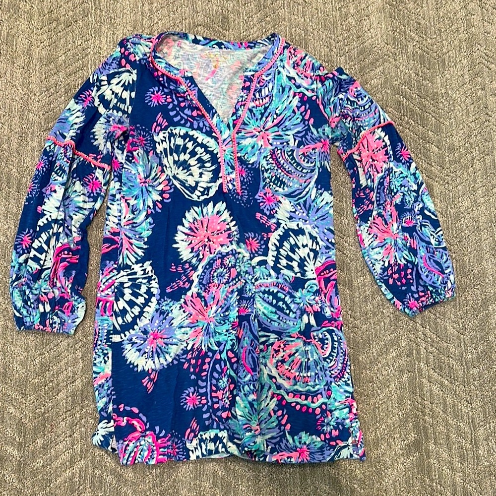 Colorful Floral Long Sleeve Dress
